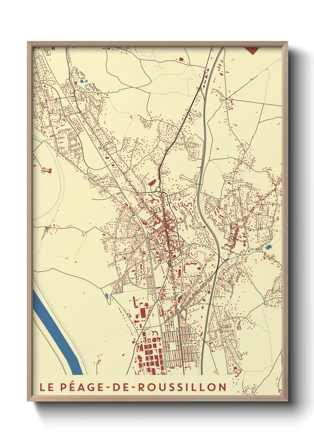 Un poster carteLe Péage-de-Roussillon