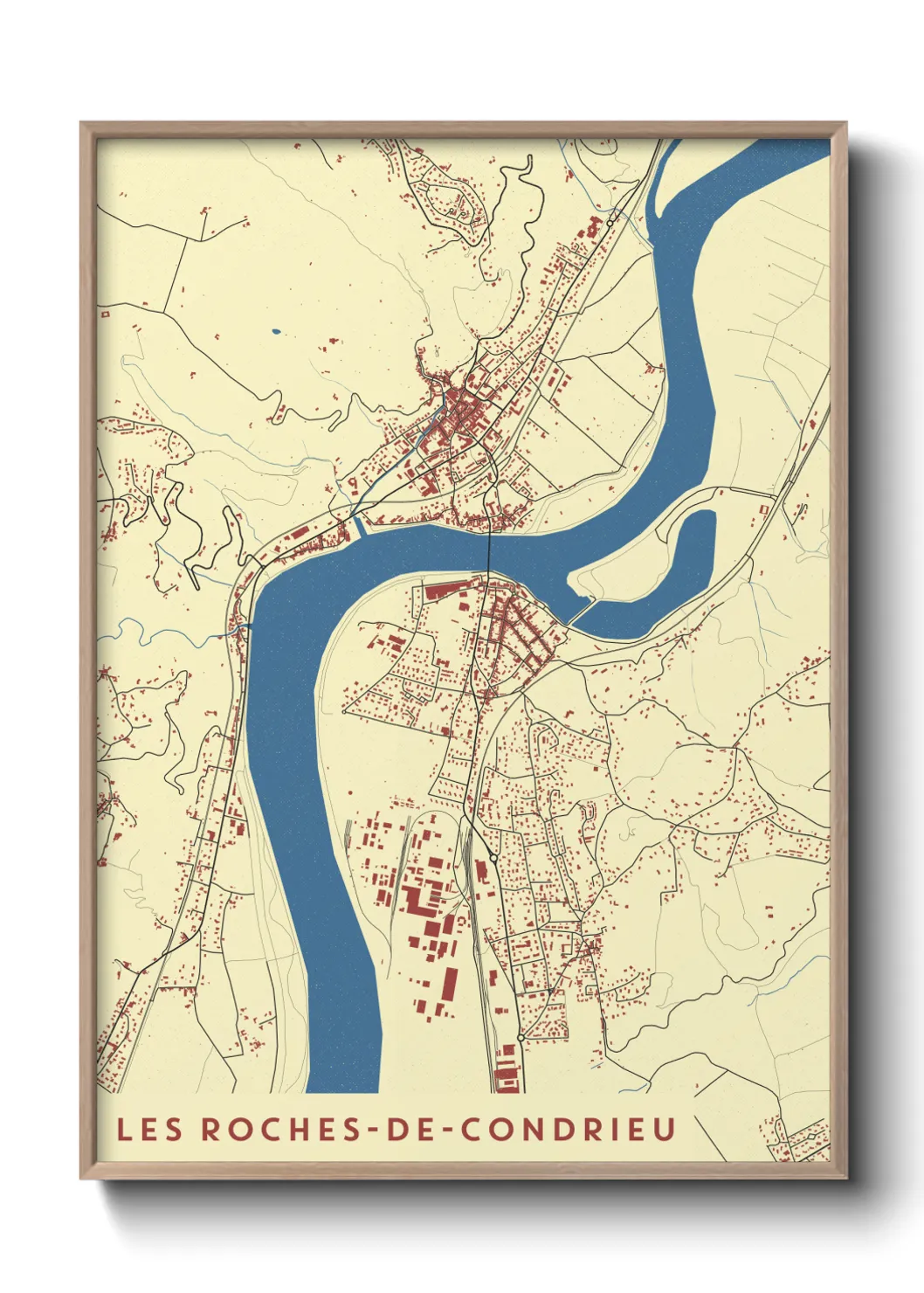 Un poster carteLes Roches-de-Condrieu