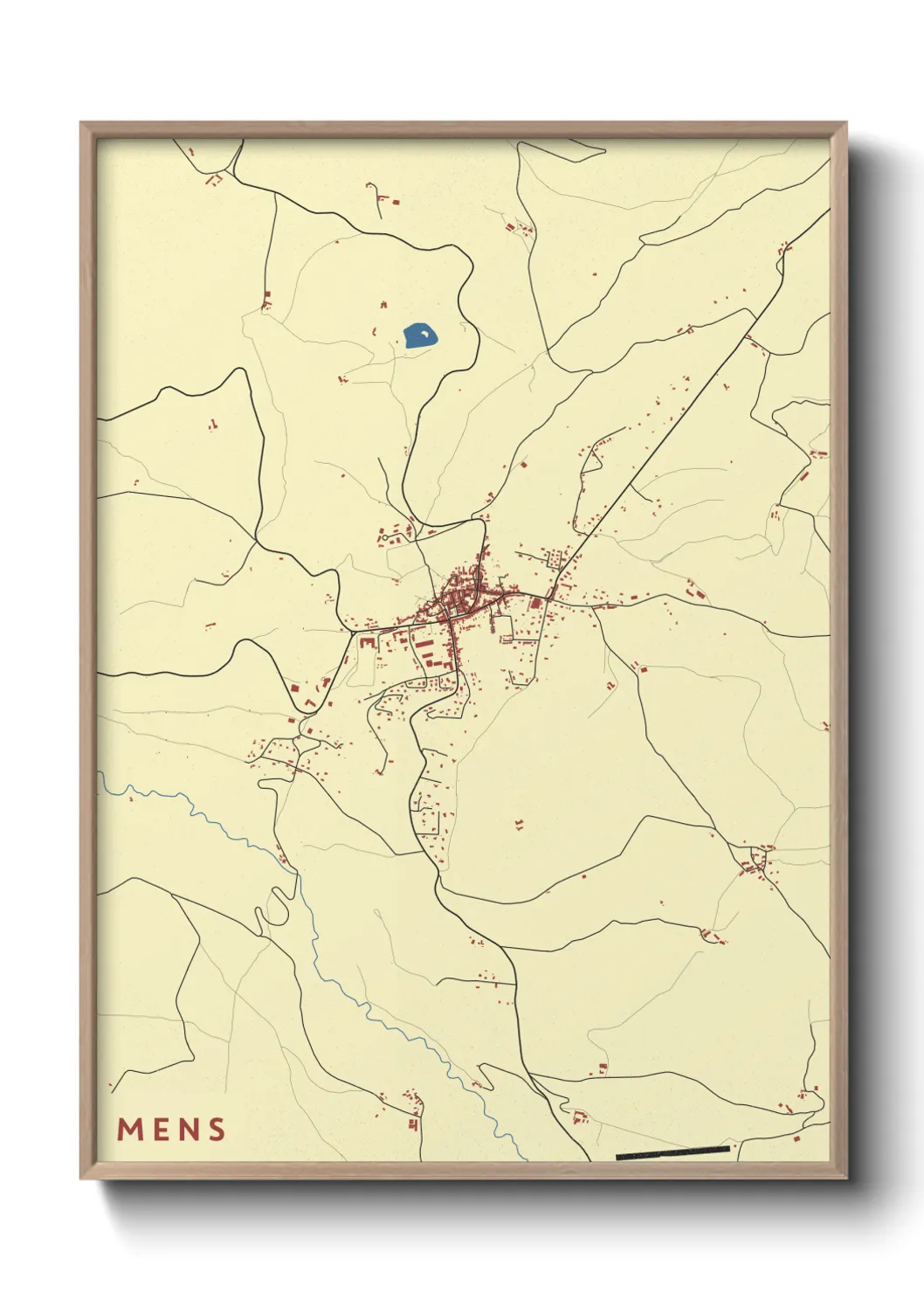 Une affiche de carte sur Mens