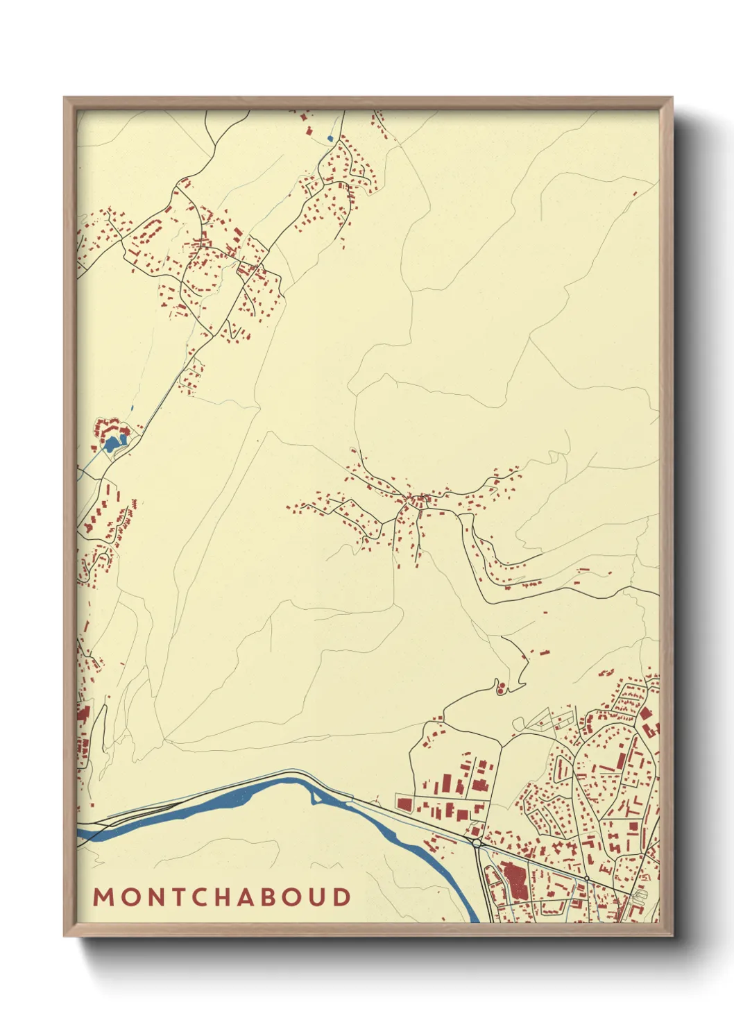 Une affiche de carte sur Montchaboud