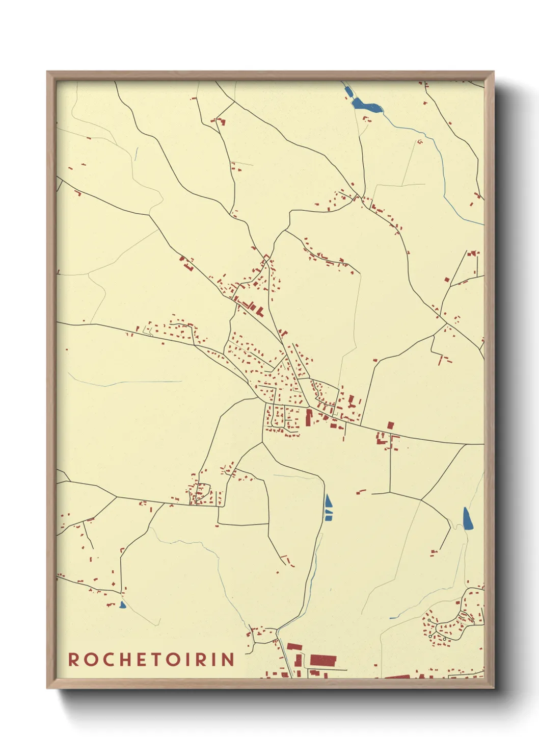 Une affiche de carte sur Rochetoirin
