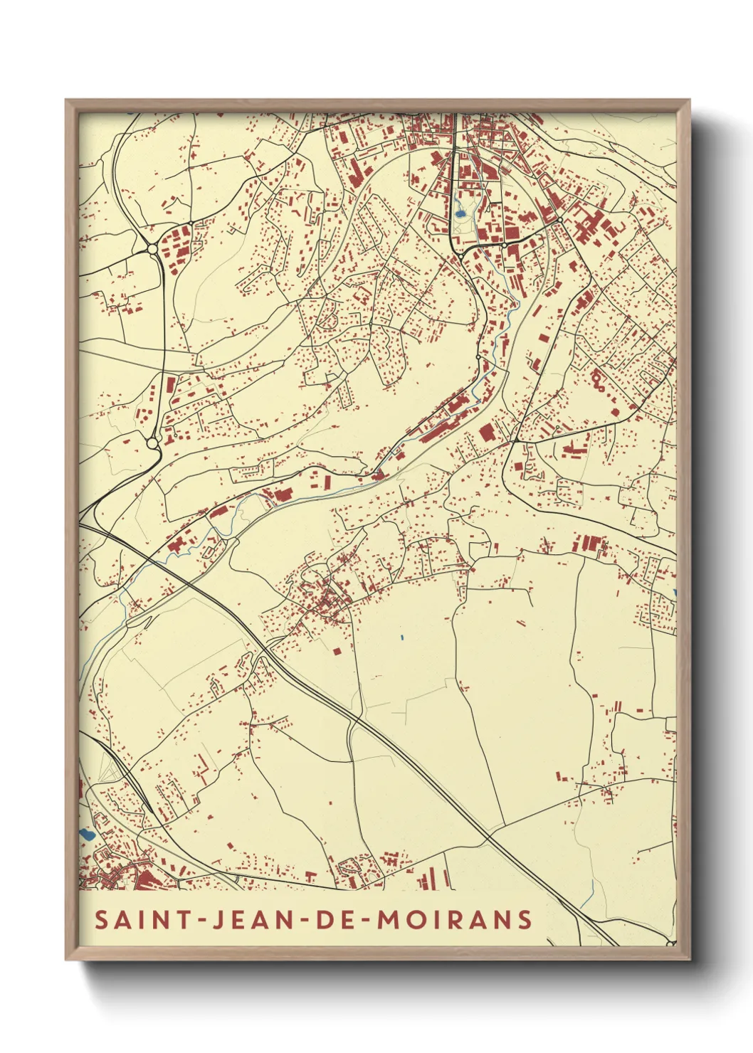 Une affiche de carte sur Saint-Jean-de-Moirans