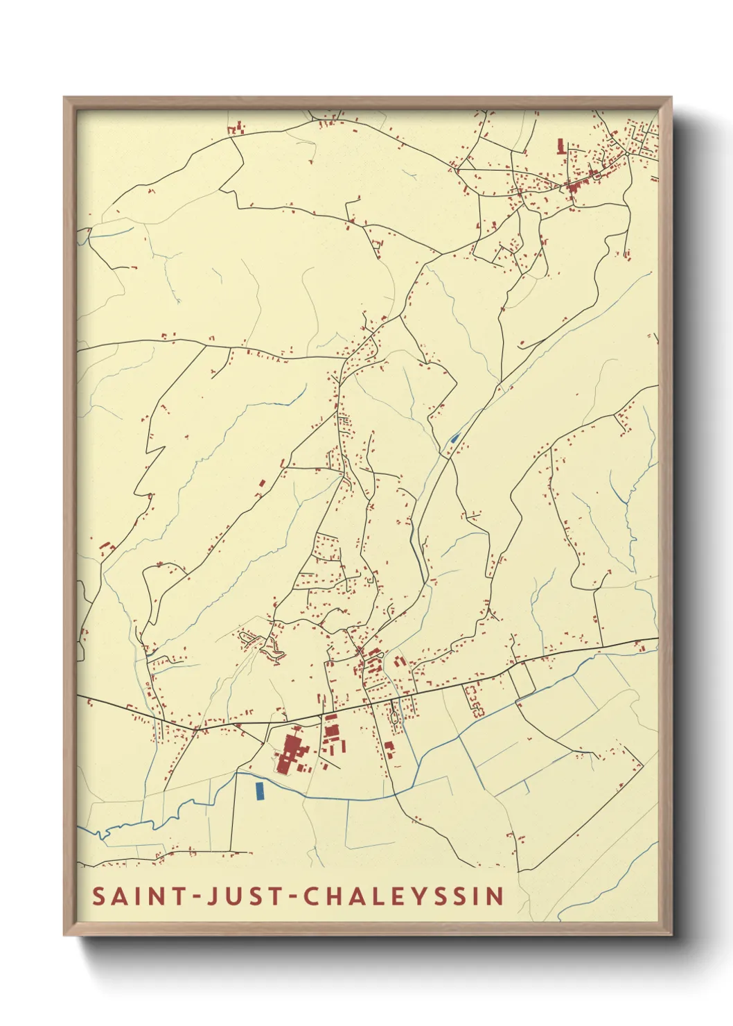 Un poster carteSaint-Just-Chaleyssin