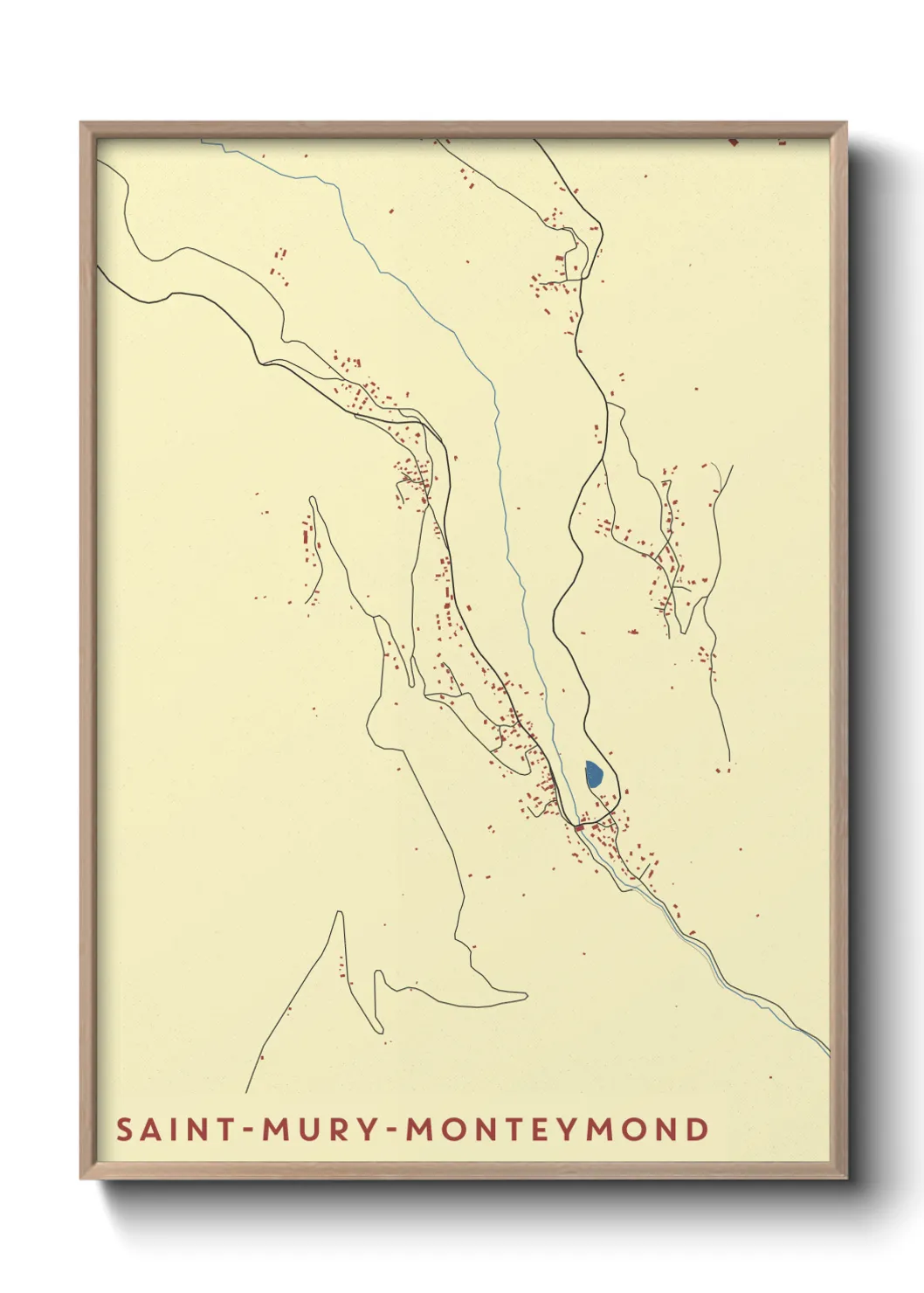 Un poster carteSaint-Mury-Monteymond