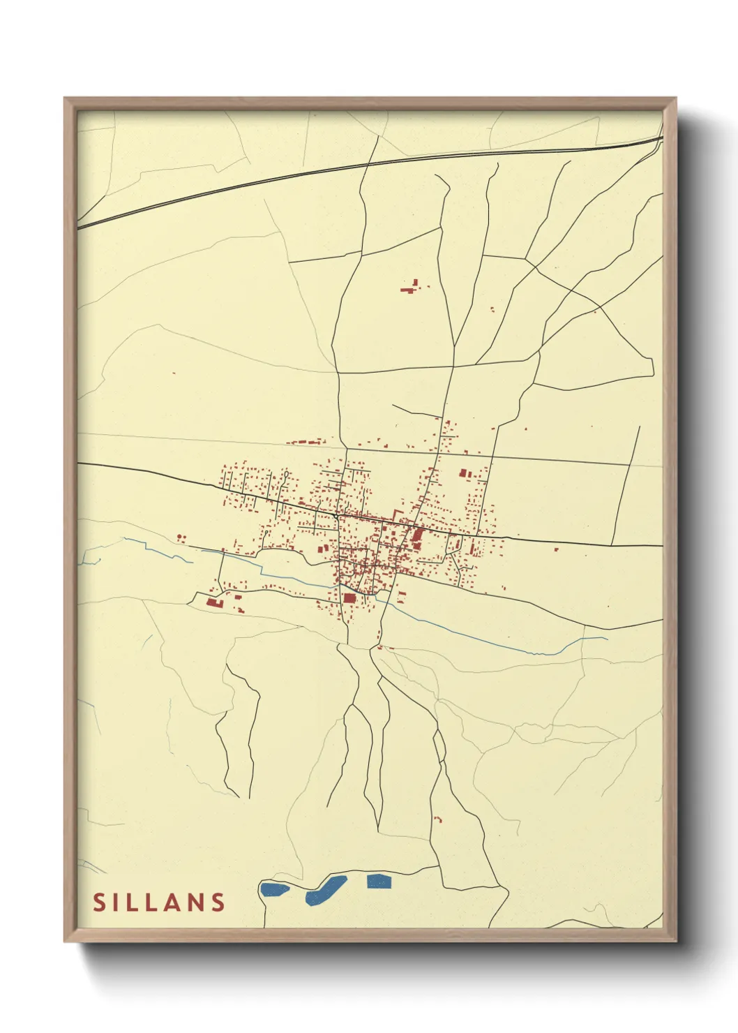 Une affiche de carte sur Sillans