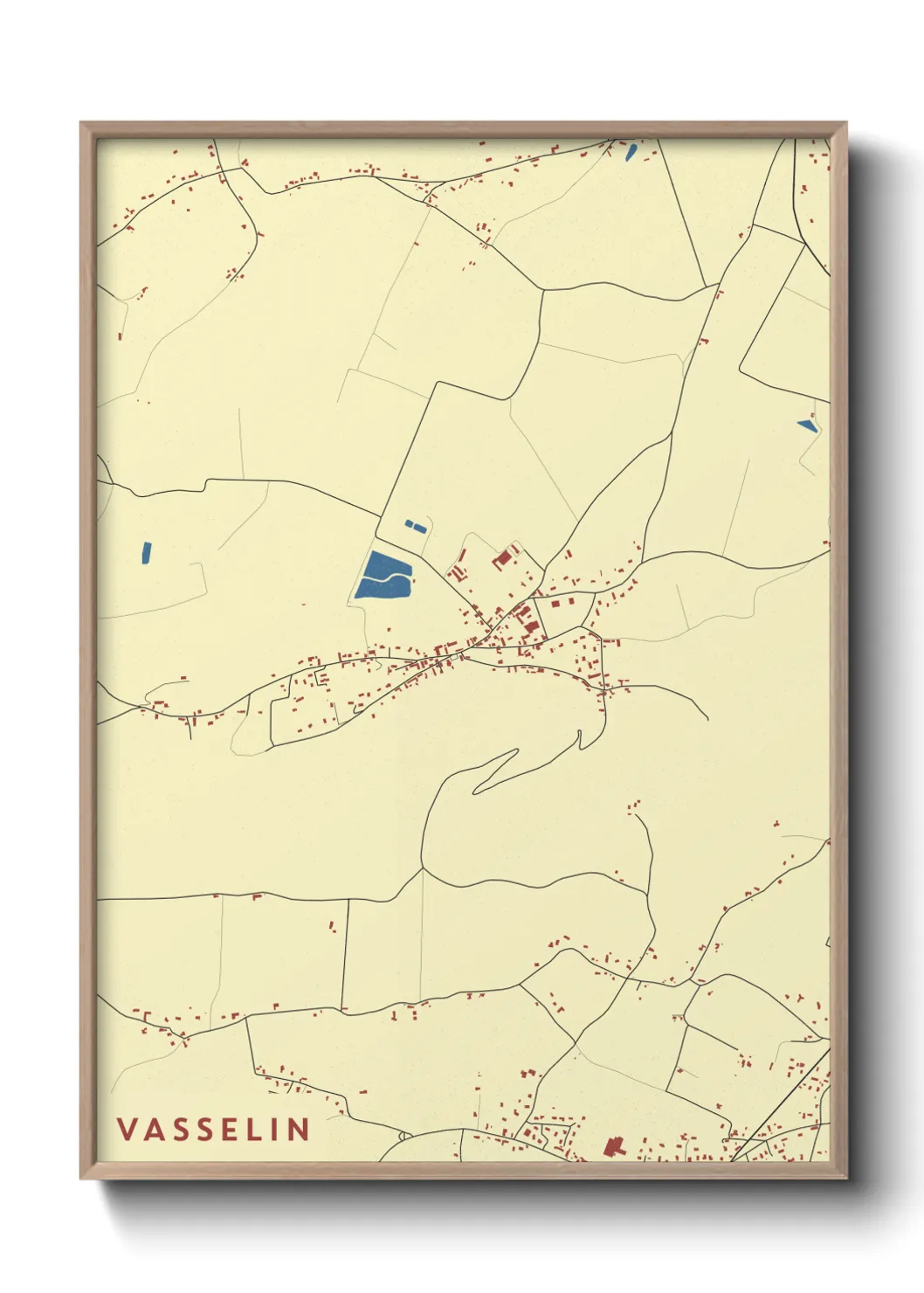 Une affiche de carte sur Vasselin