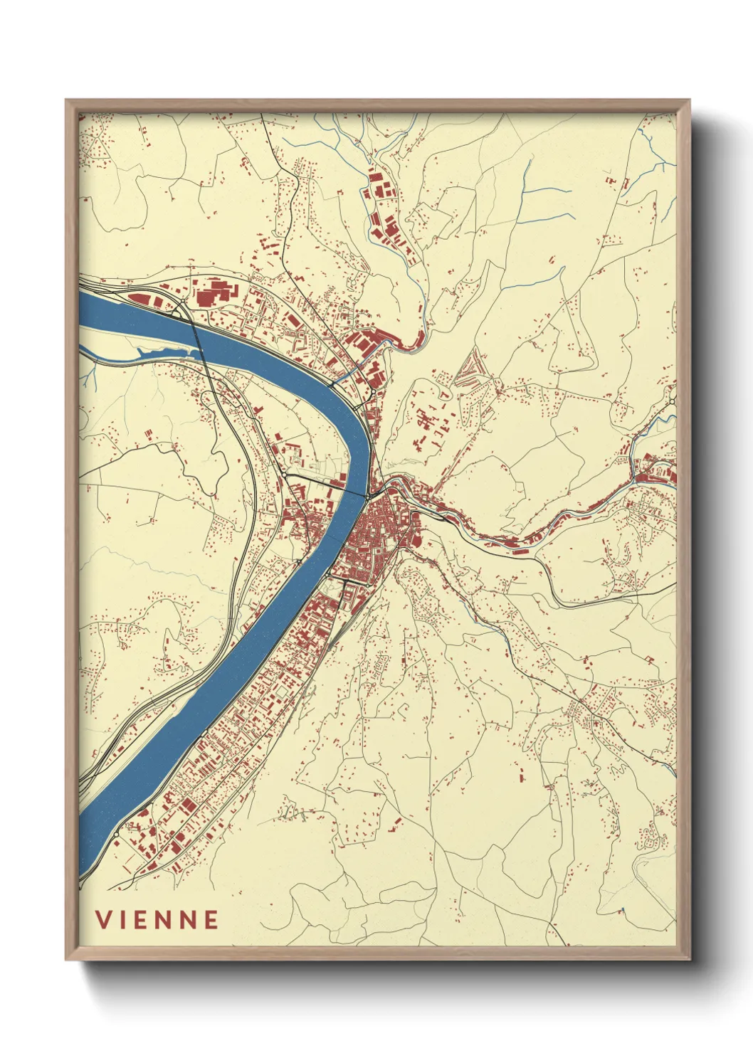 Une affiche de carte sur Vienne