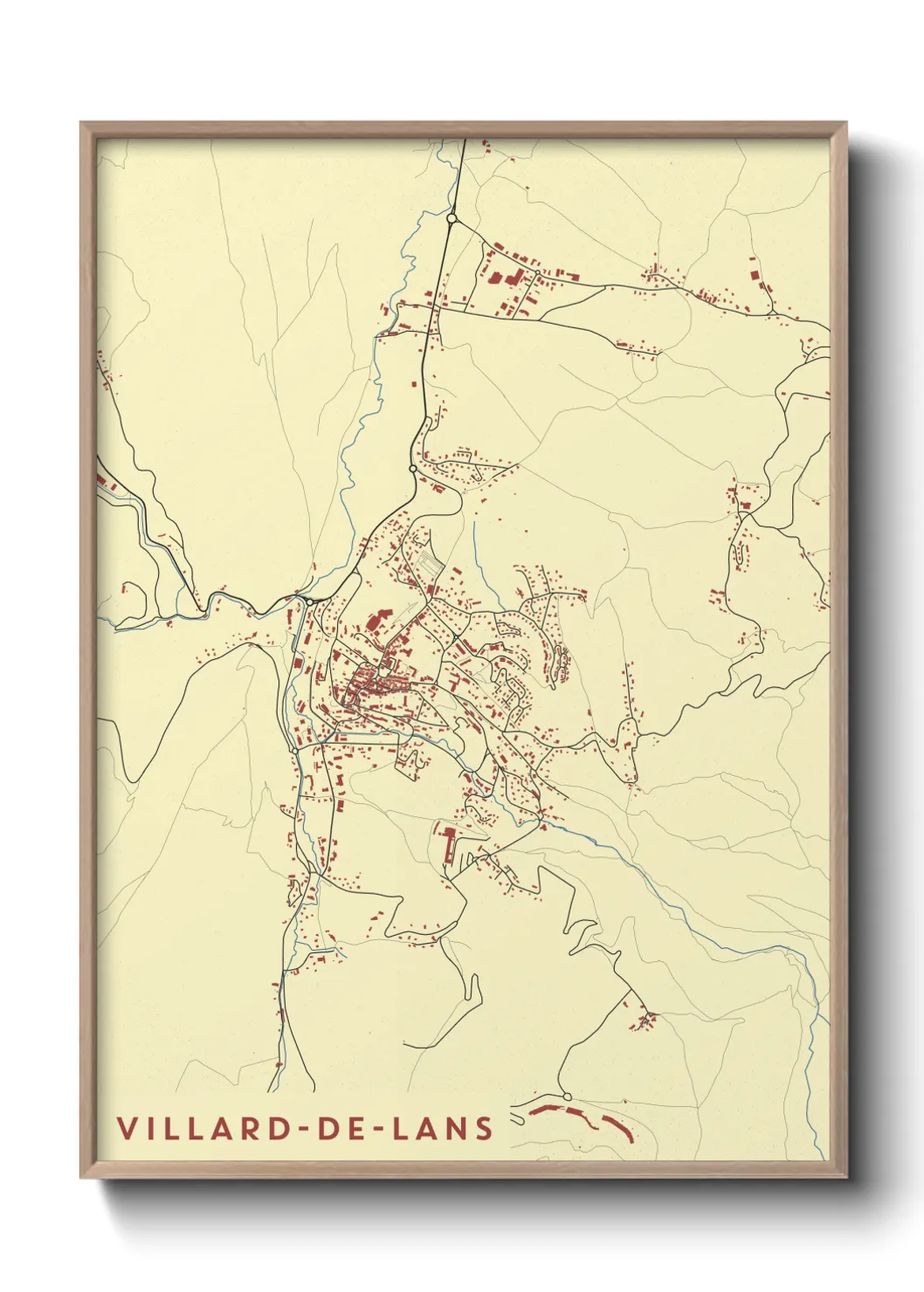 Une affiche de carte sur Villard-de-Lans