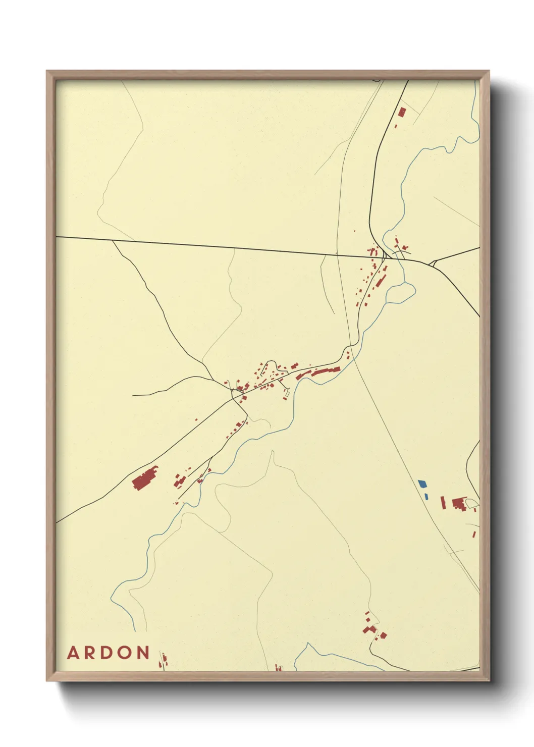 Une affiche de carte sur Ardon