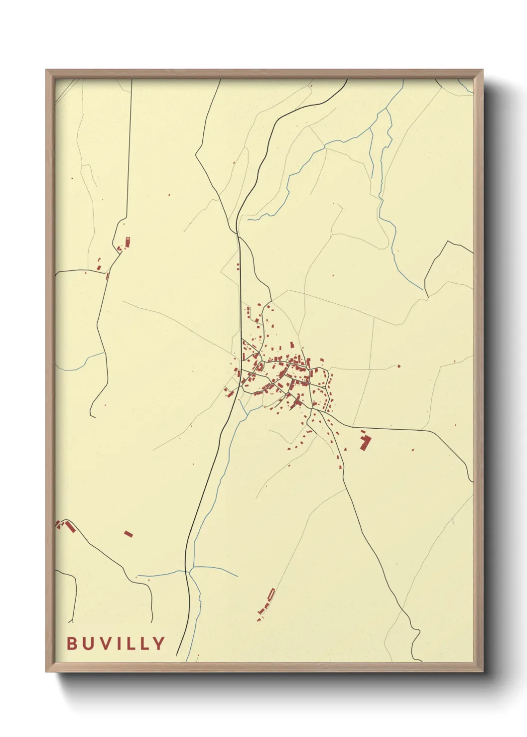 Une affiche de carte sur Buvilly