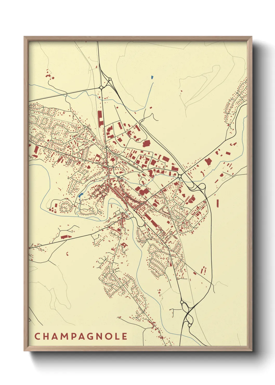 Une affiche de carte sur Champagnole