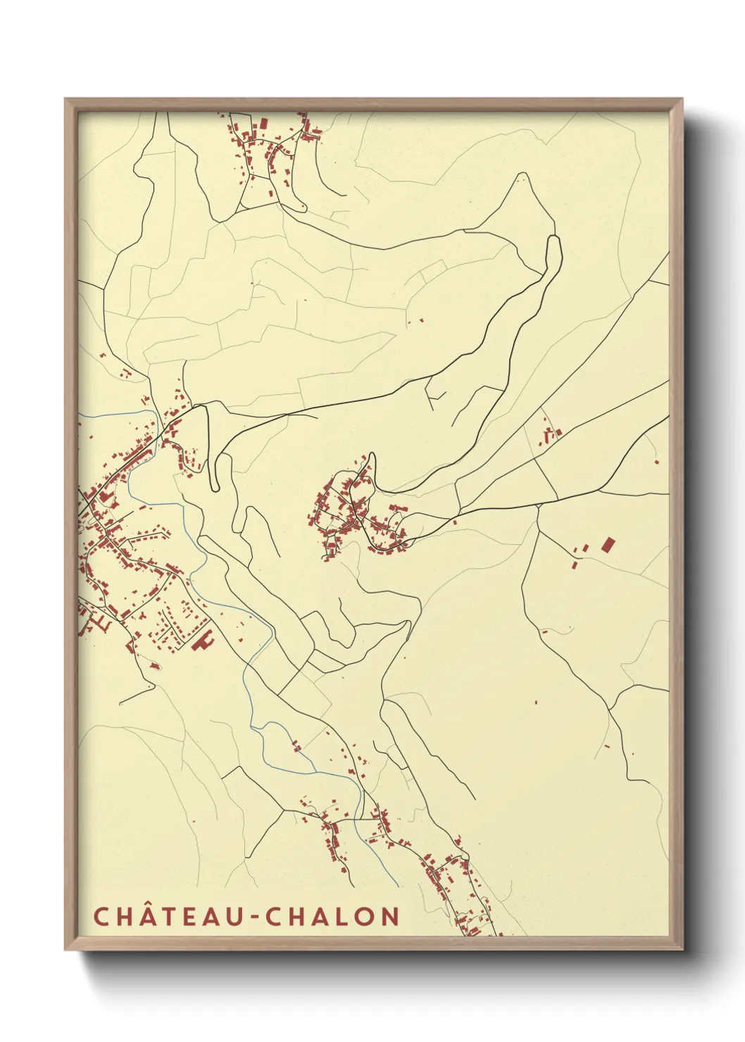 Une affiche de carte sur Château-Chalon