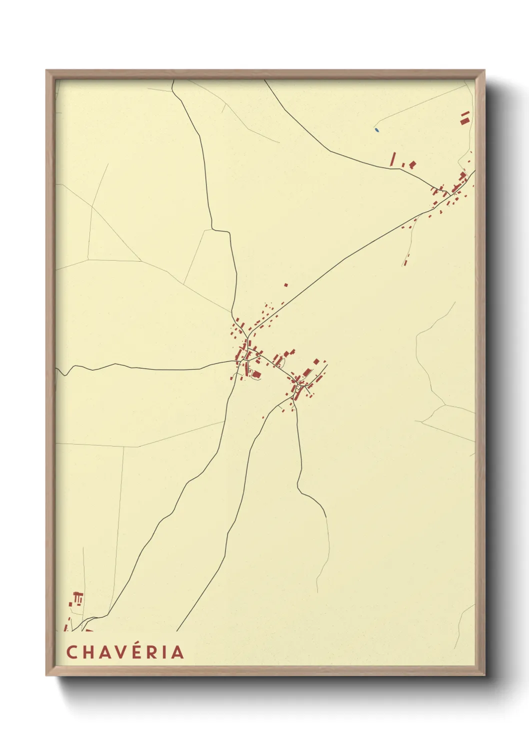 Une affiche de carte sur Chavéria