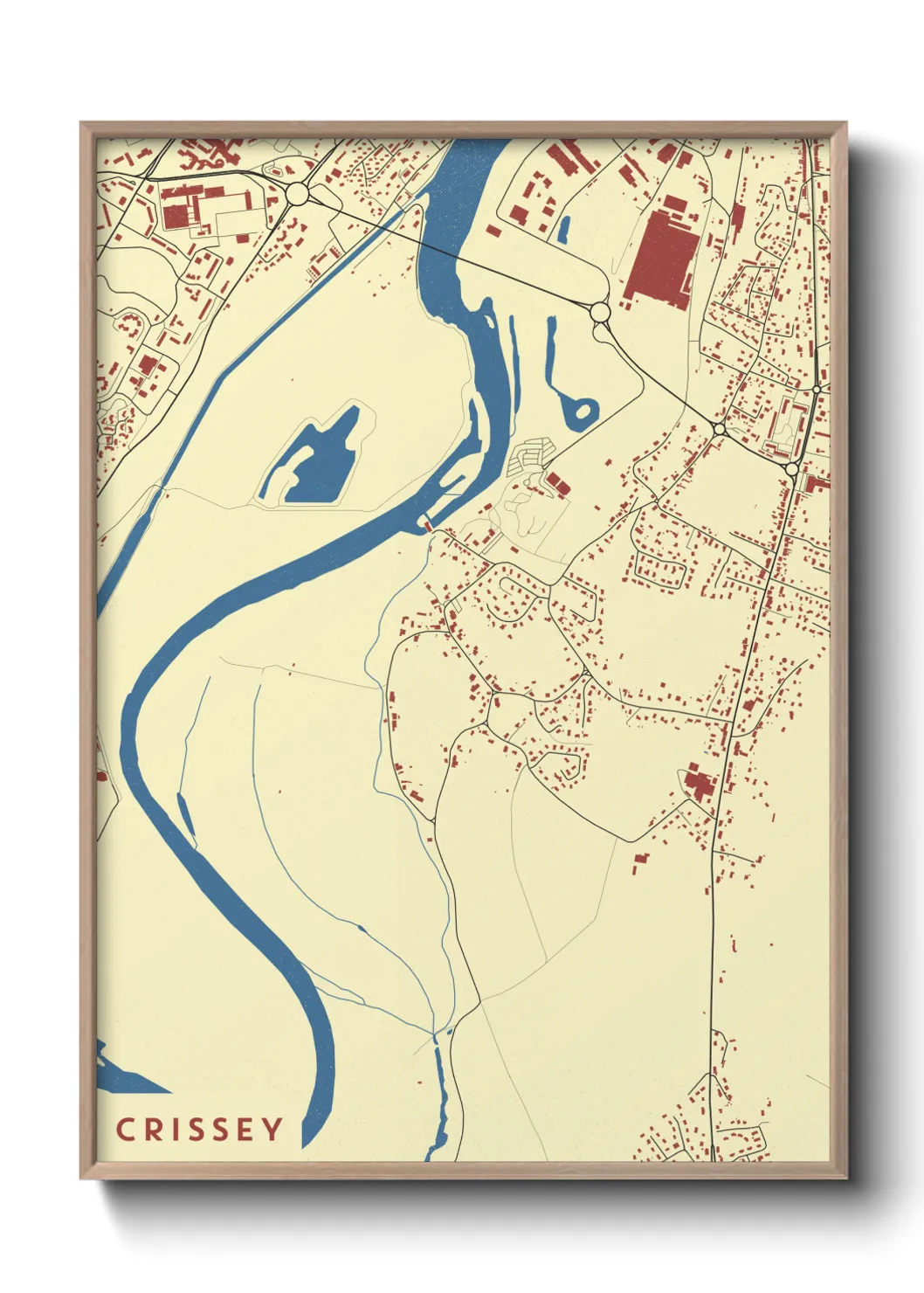 Une affiche de carte sur Crissey