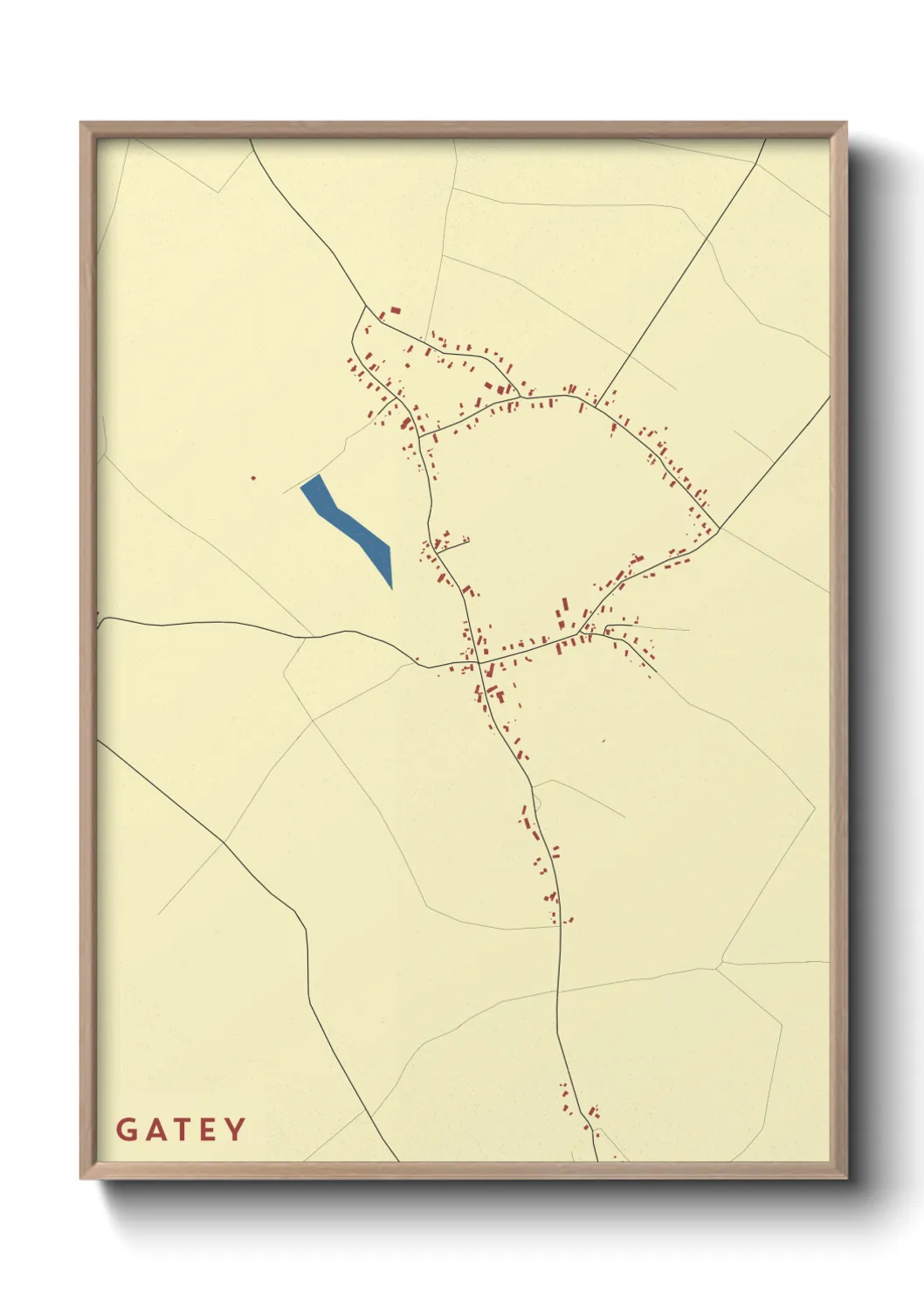 Une affiche de carte sur Gatey