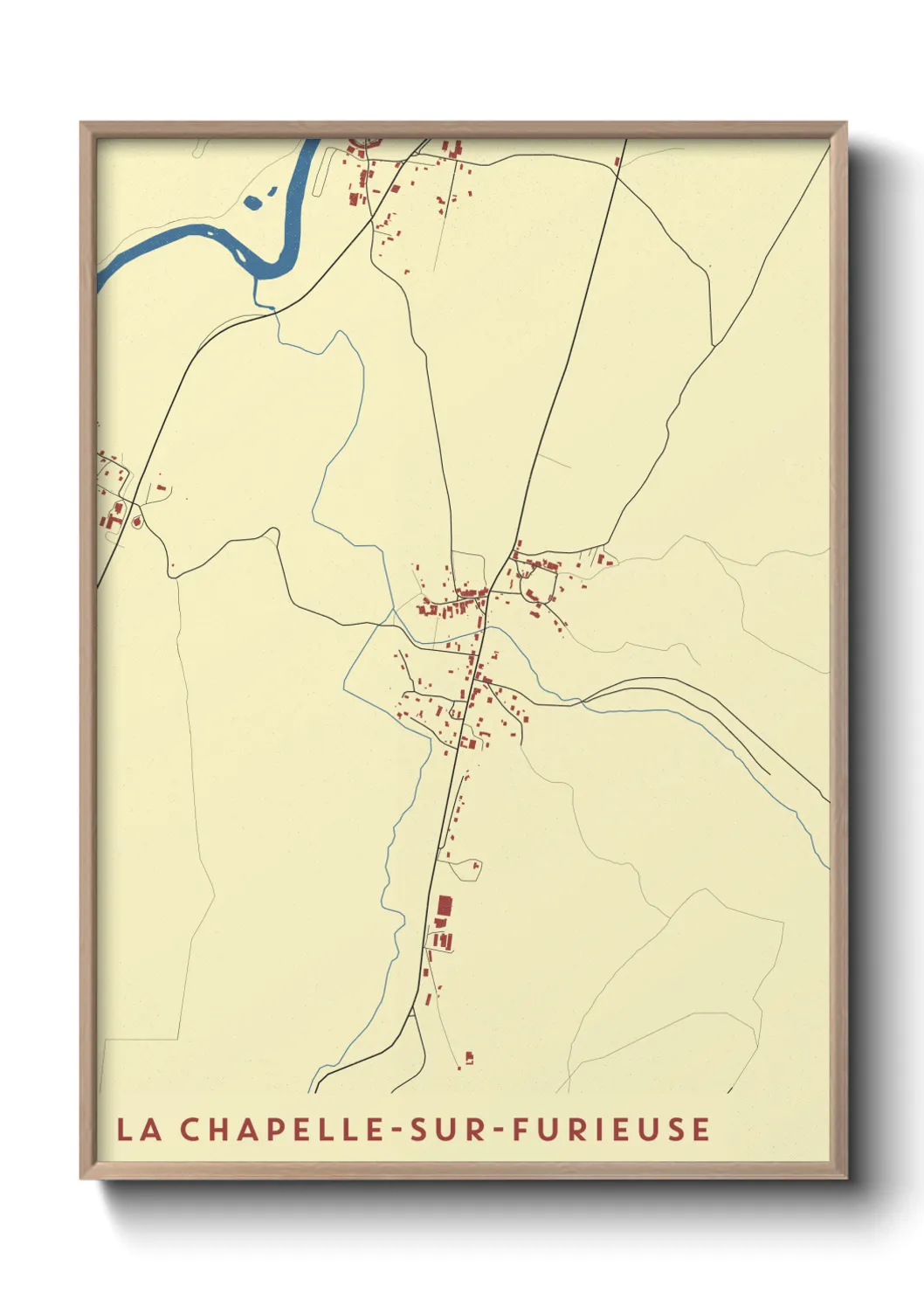 Un poster carteLa Chapelle-sur-Furieuse