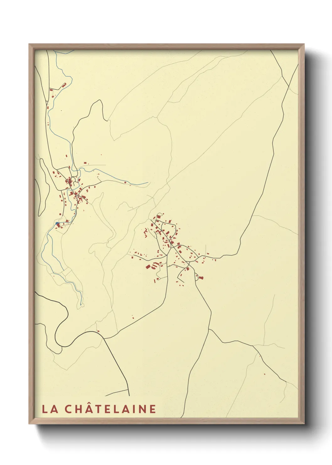 Une affiche de carte sur La Châtelaine