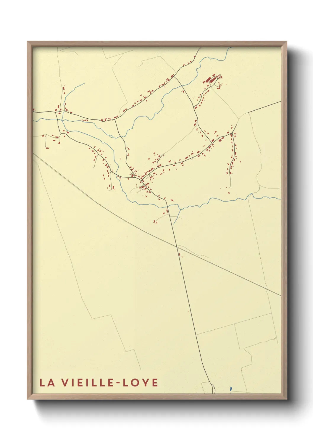 Une affiche de carte sur La Vieille-Loye