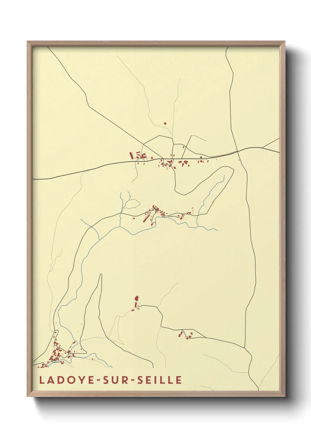 Un poster carteLadoye-sur-Seille
