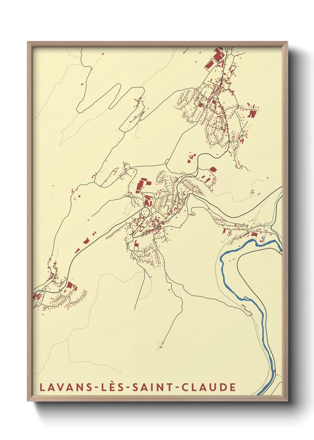 Un poster carteLavans-lès-Saint-Claude