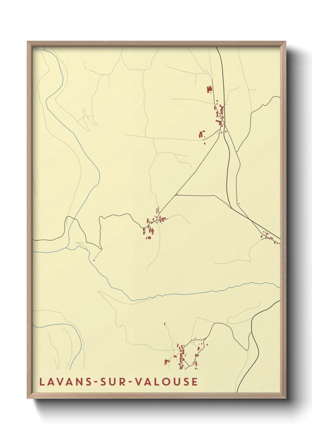 Un poster carteLavans-sur-Valouse