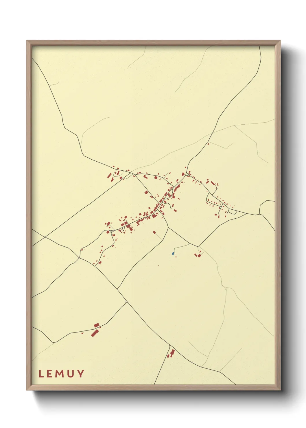 Une affiche de carte sur Lemuy