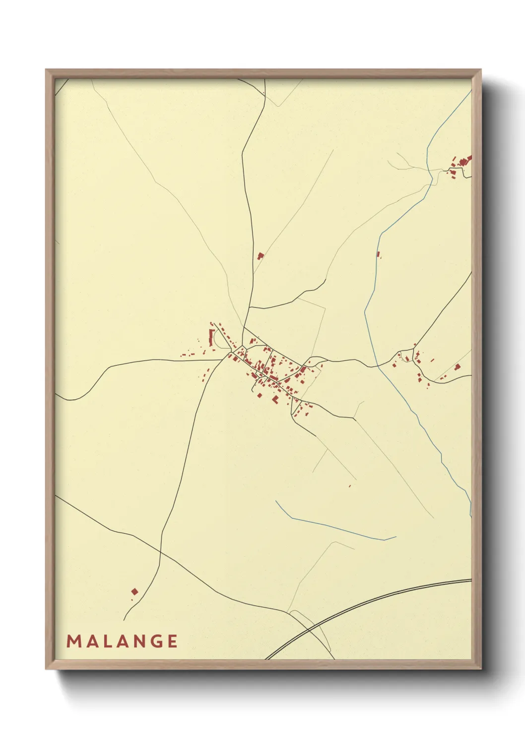 Une affiche de carte sur Malange