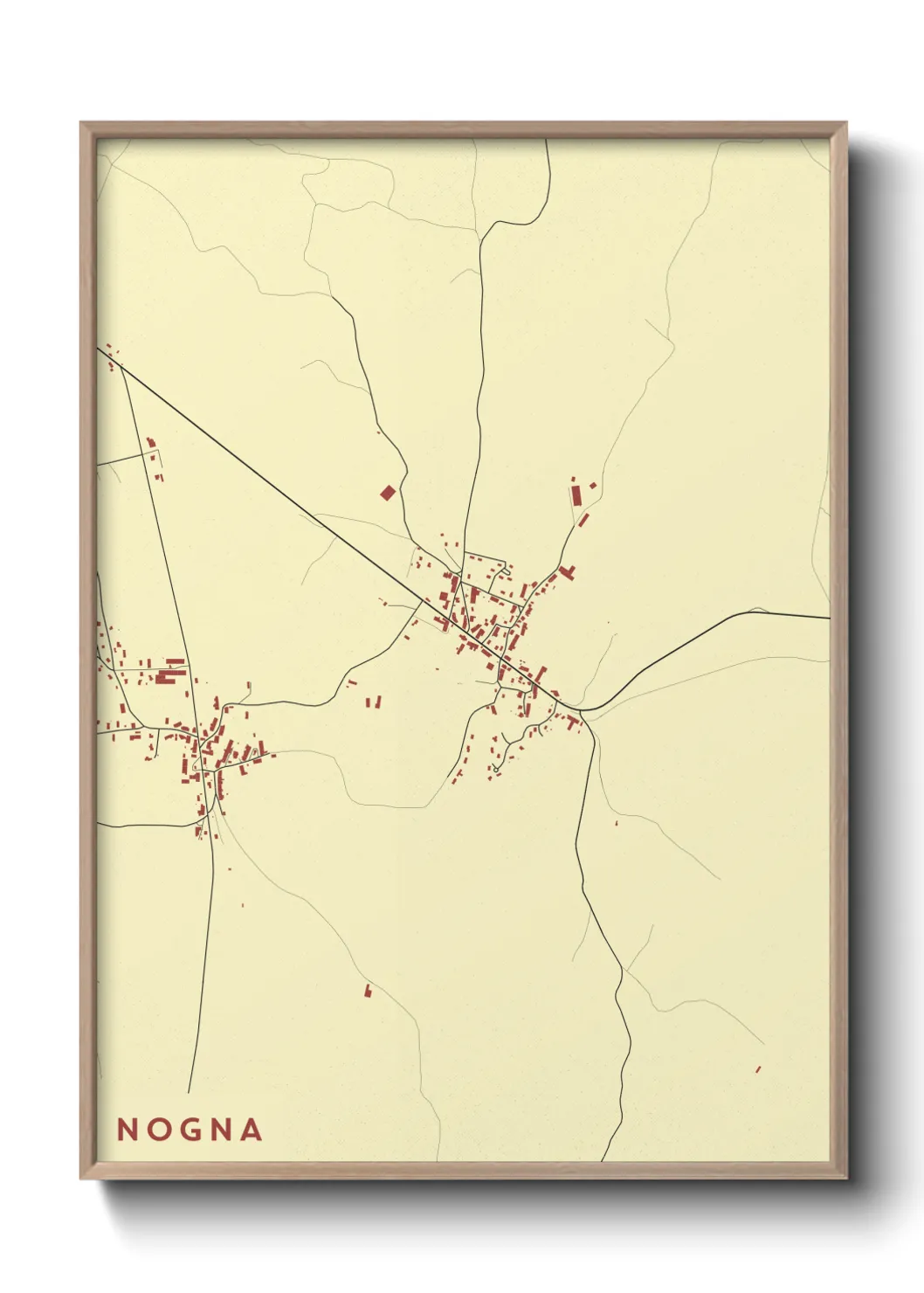 Une affiche de carte sur Nogna