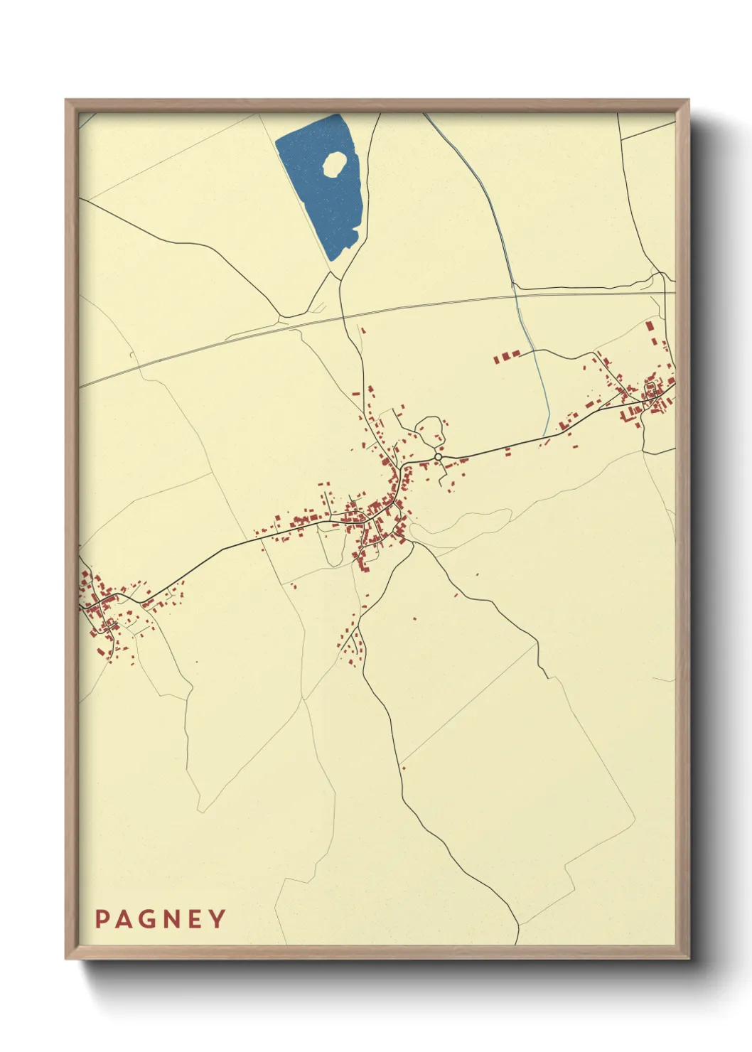 Une affiche de carte sur Pagney