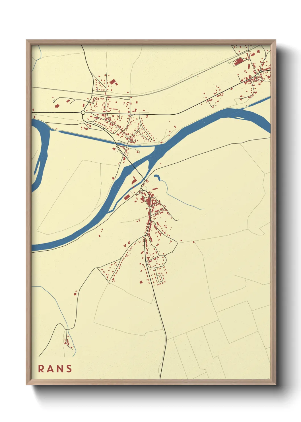 Une affiche de carte sur Rans