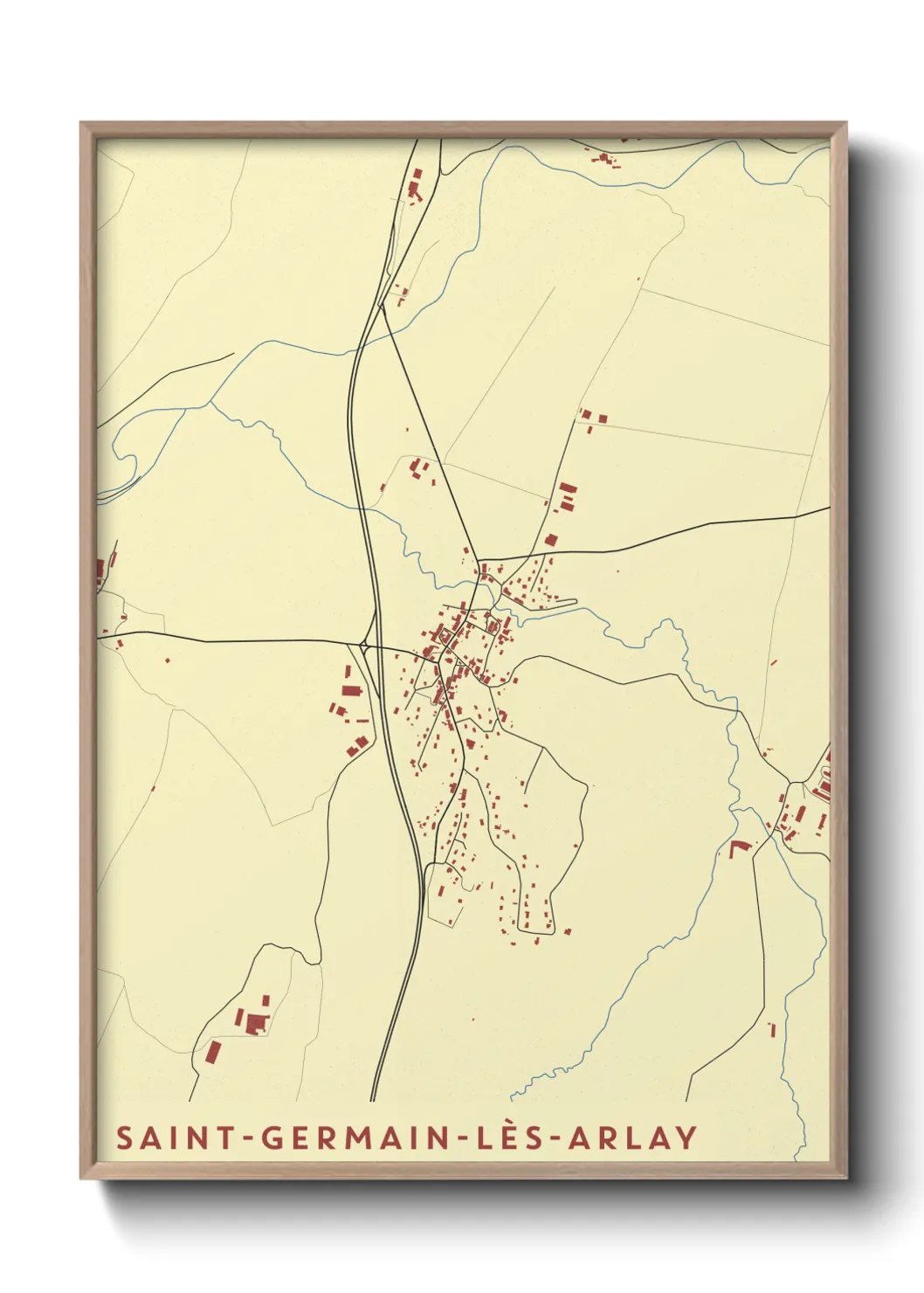 Une affiche de carte sur Saint-Germain-lès-Arlay