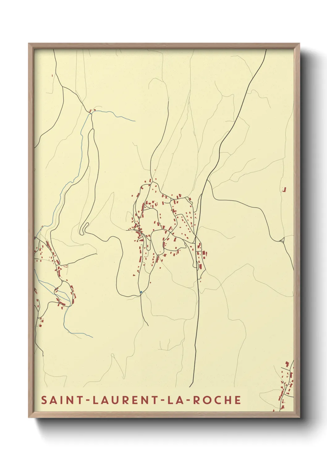 Un poster carteSaint-Laurent-la-Roche