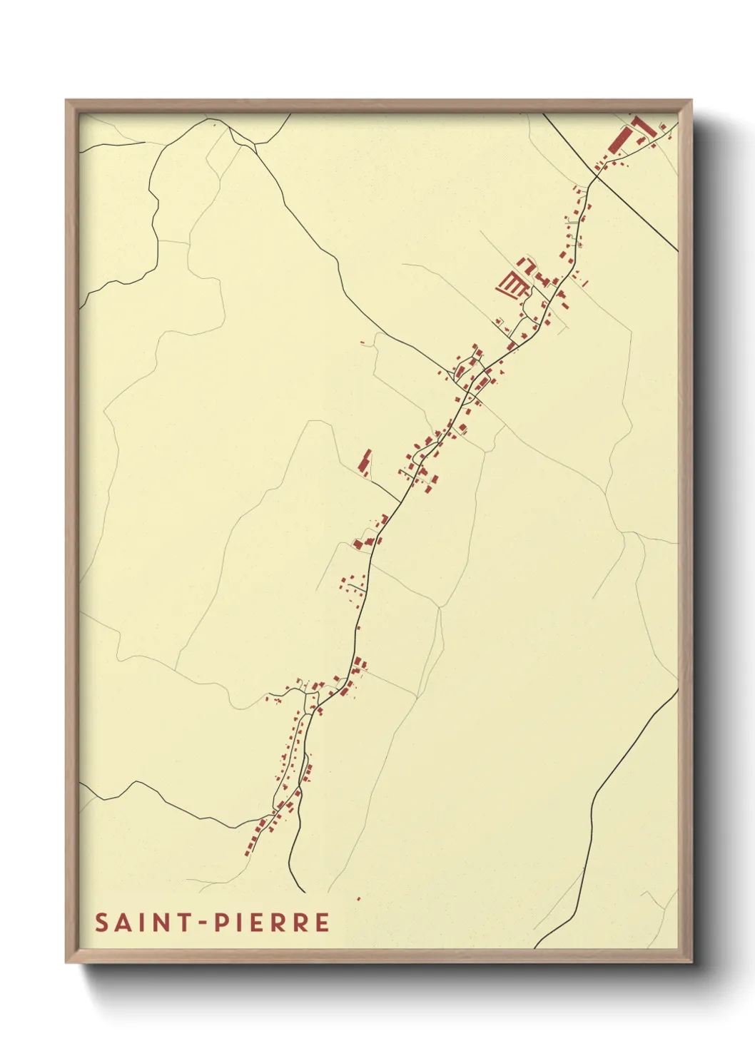 Une affiche de carte sur Saint-Pierre