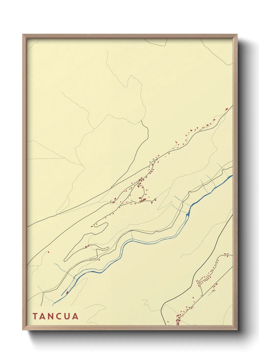 Une affiche de carte sur Tancua