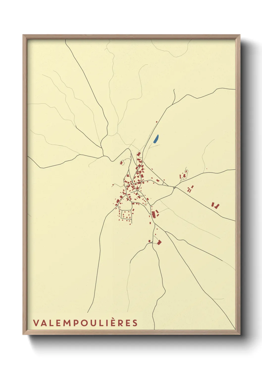 Une affiche de carte sur Valempoulières