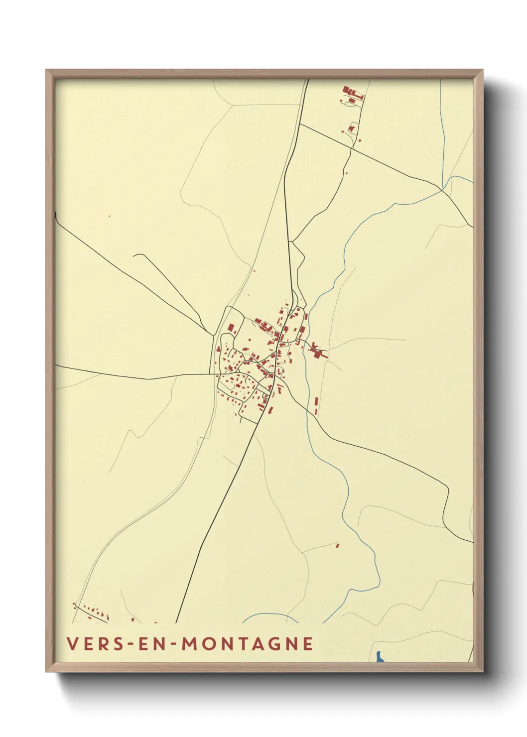 Une affiche de carte sur Vers-en-Montagne