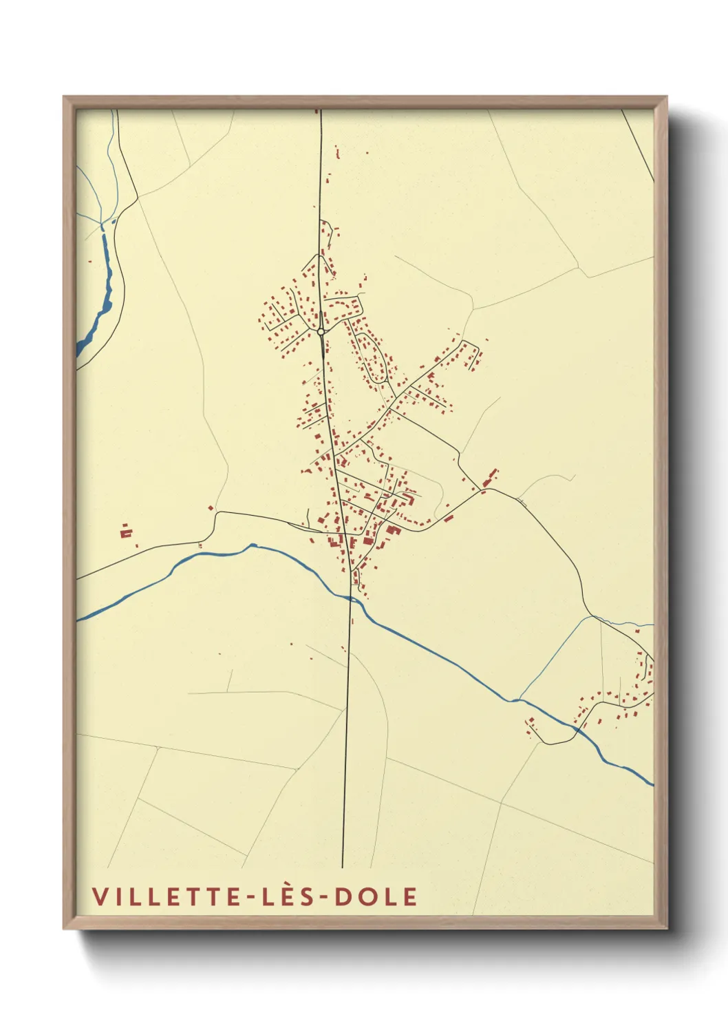 Un poster carteVillette-lès-Dole