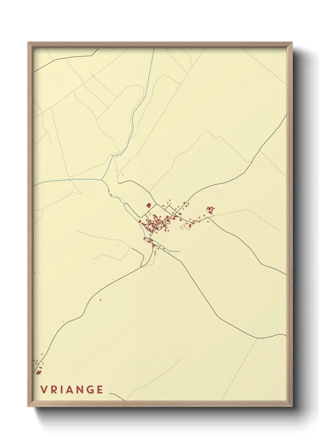 Une affiche de carte sur Vriange