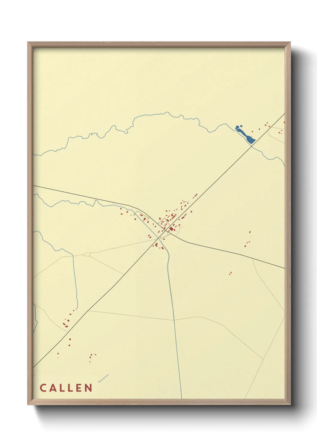 Une affiche de carte sur Callen