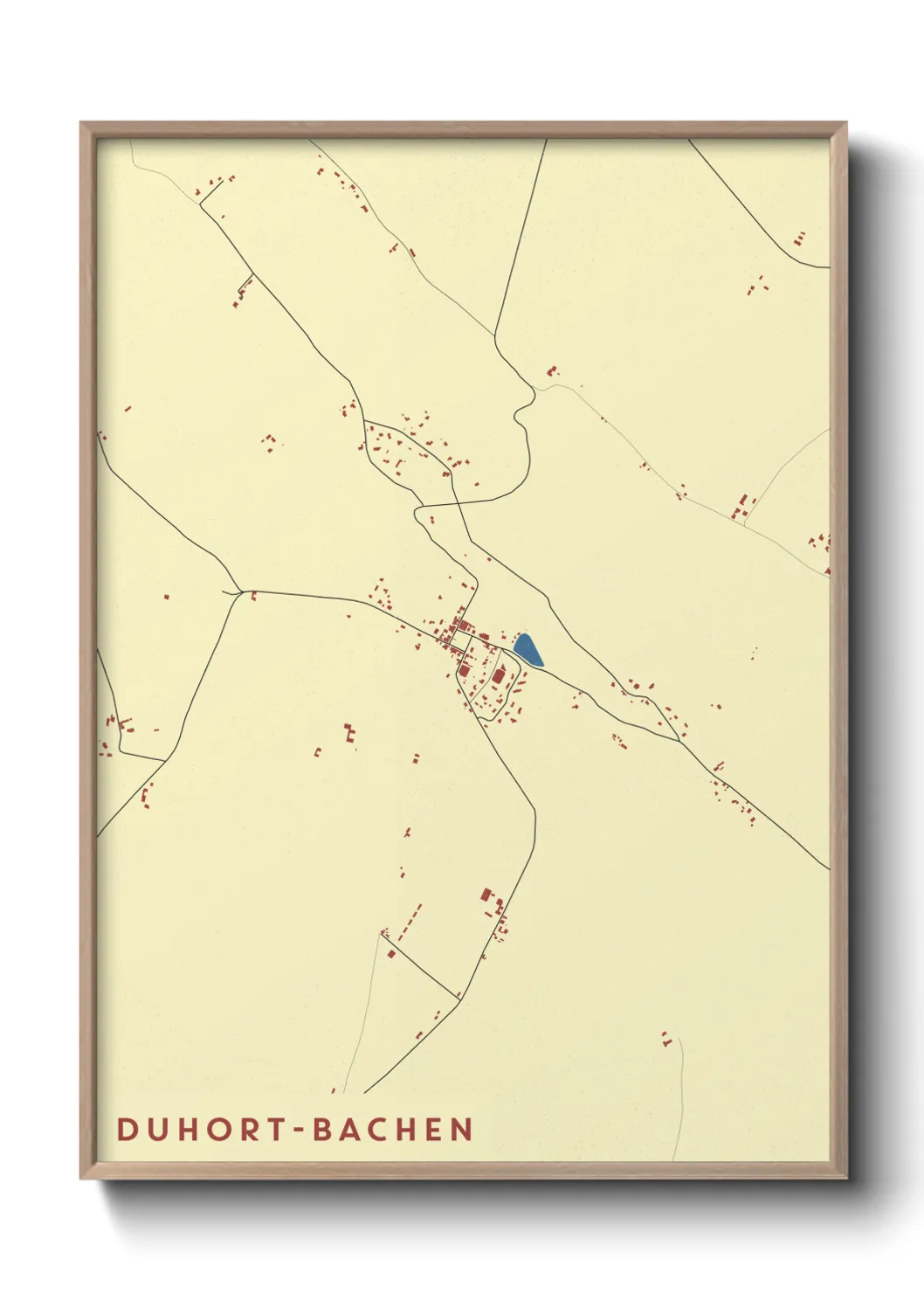 Une affiche de carte sur Duhort-Bachen