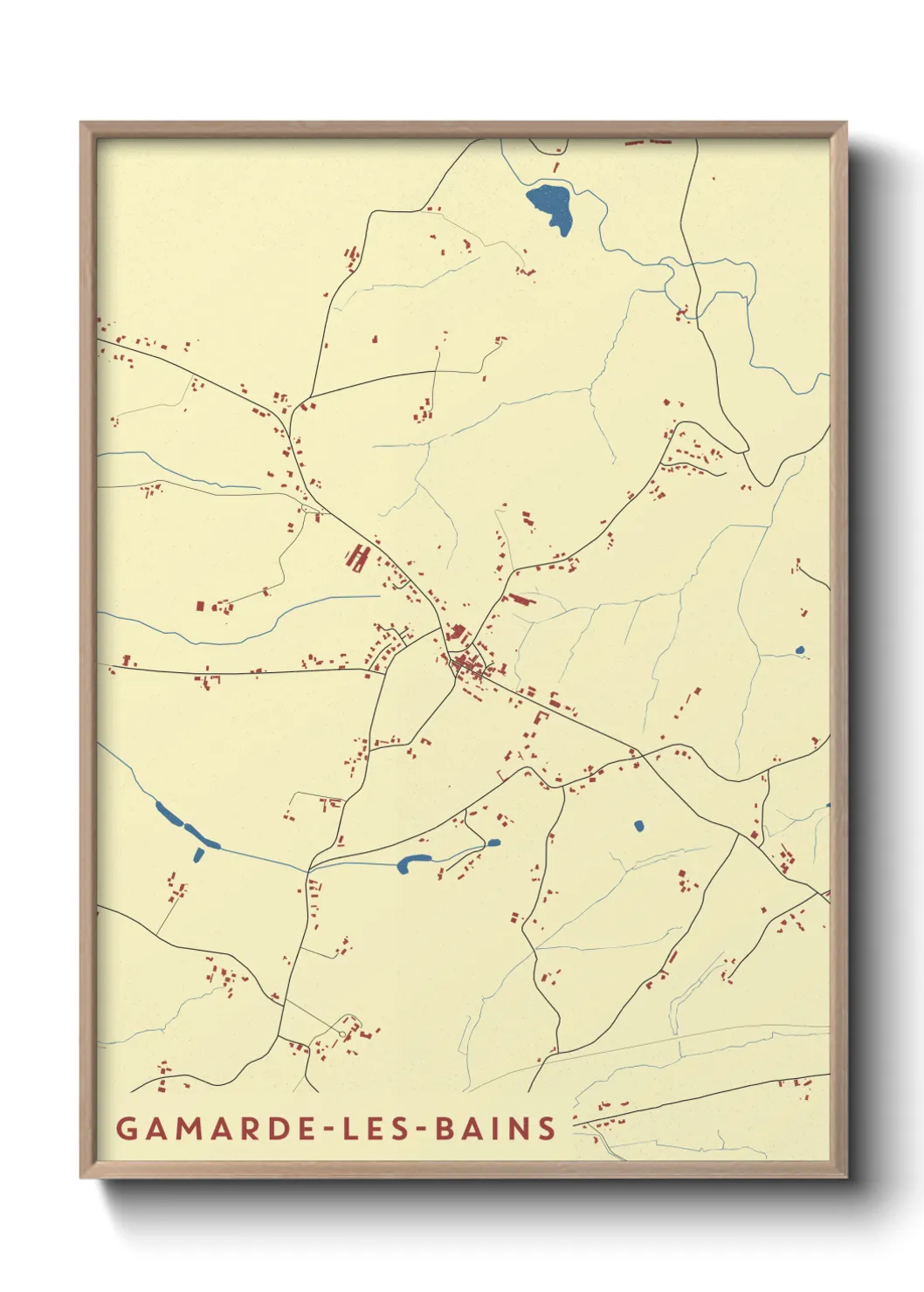 Un poster carteGamarde-les-Bains