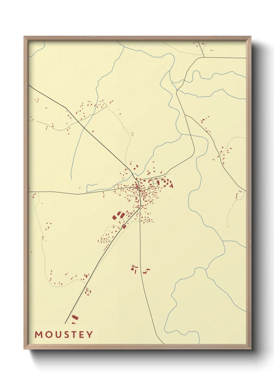 Une affiche de carte sur Moustey