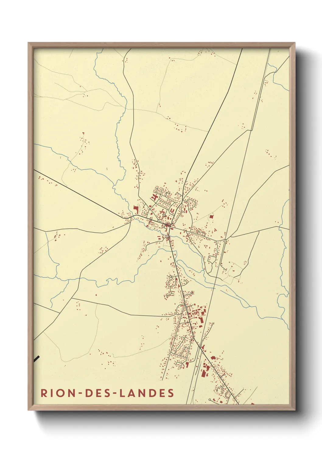 Un poster carteRion-des-Landes