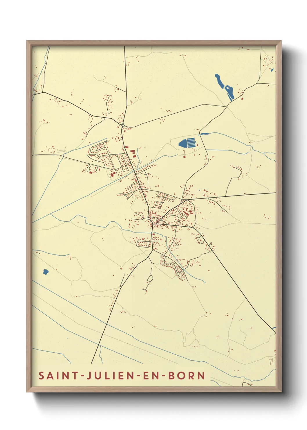Un poster carteSaint-Julien-en-Born