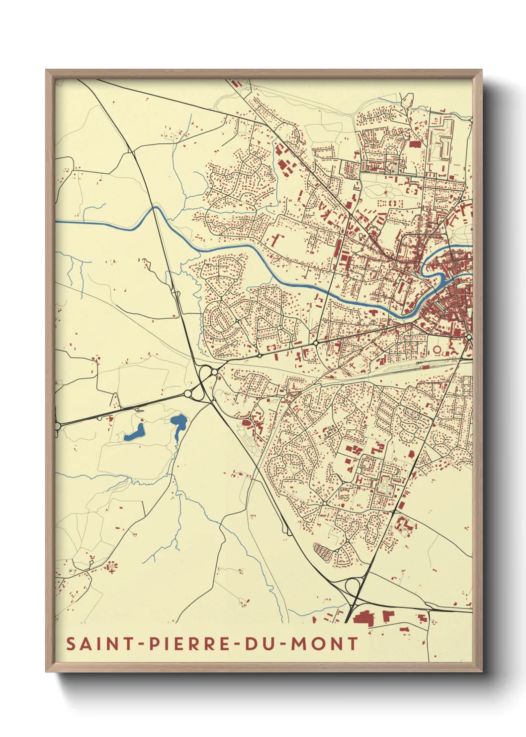 Une affiche de carte sur Saint-Pierre-du-Mont