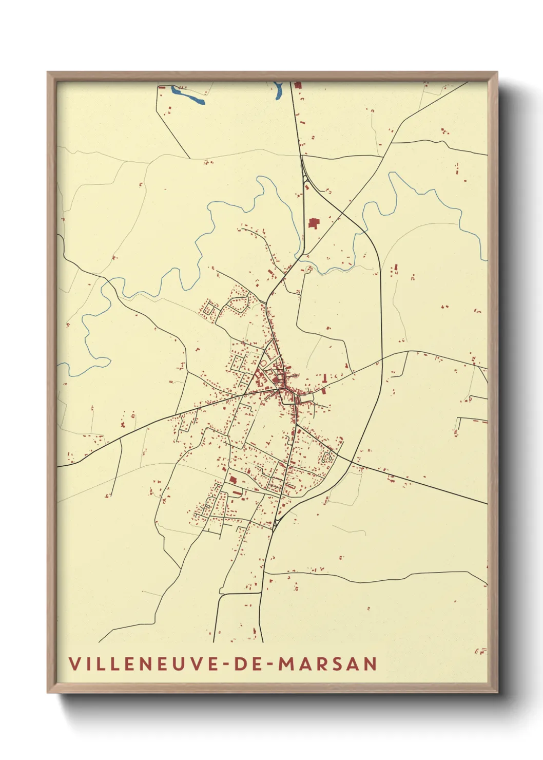 Un poster carteVilleneuve-de-Marsan