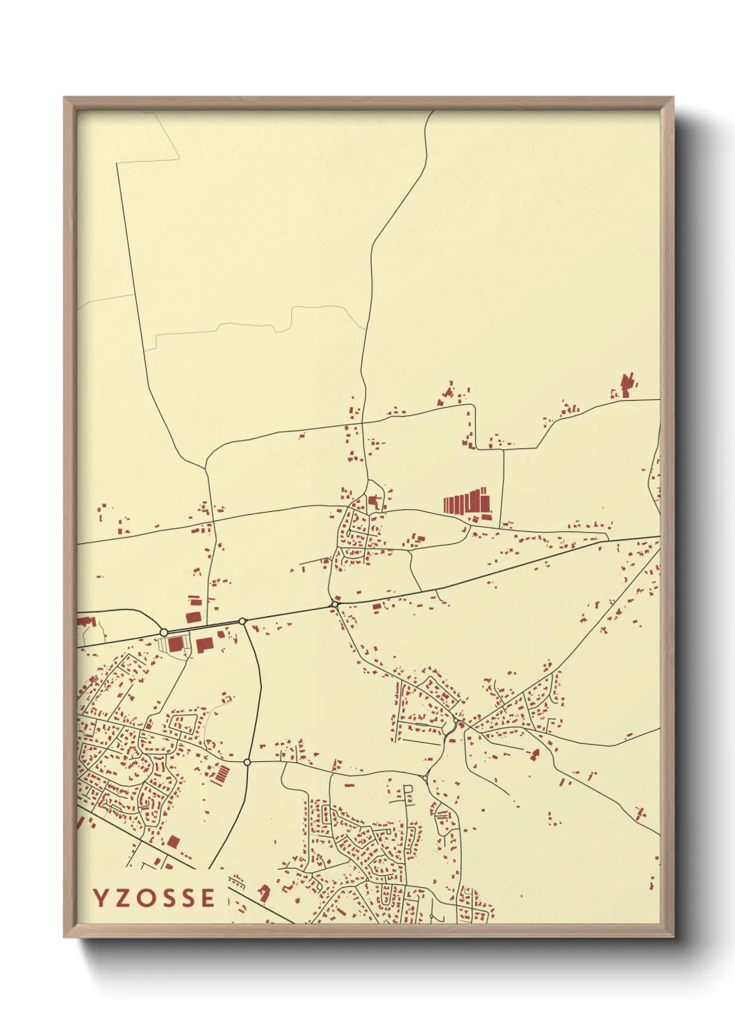 Une affiche de carte sur Yzosse