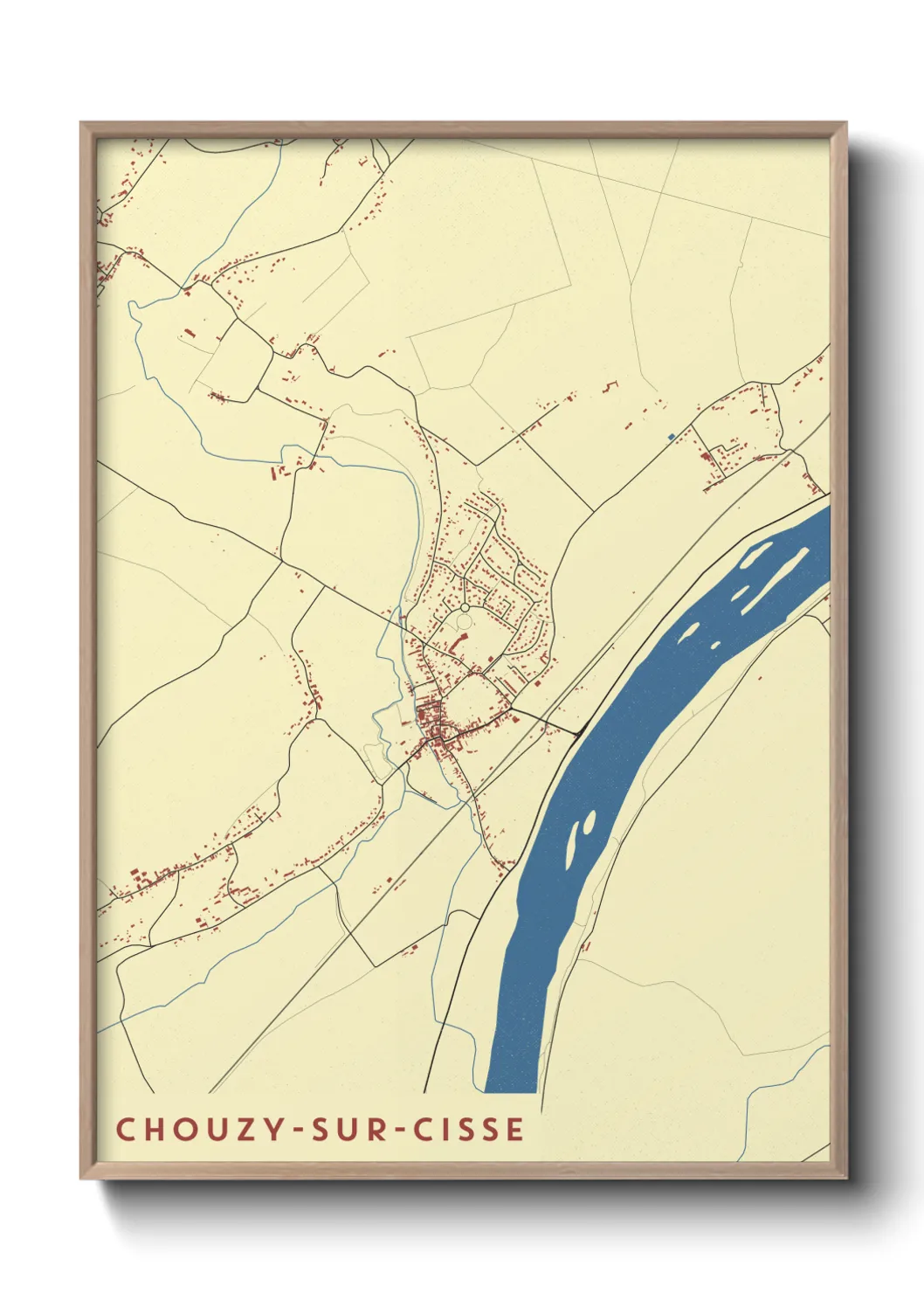 Un poster carteChouzy-sur-Cisse