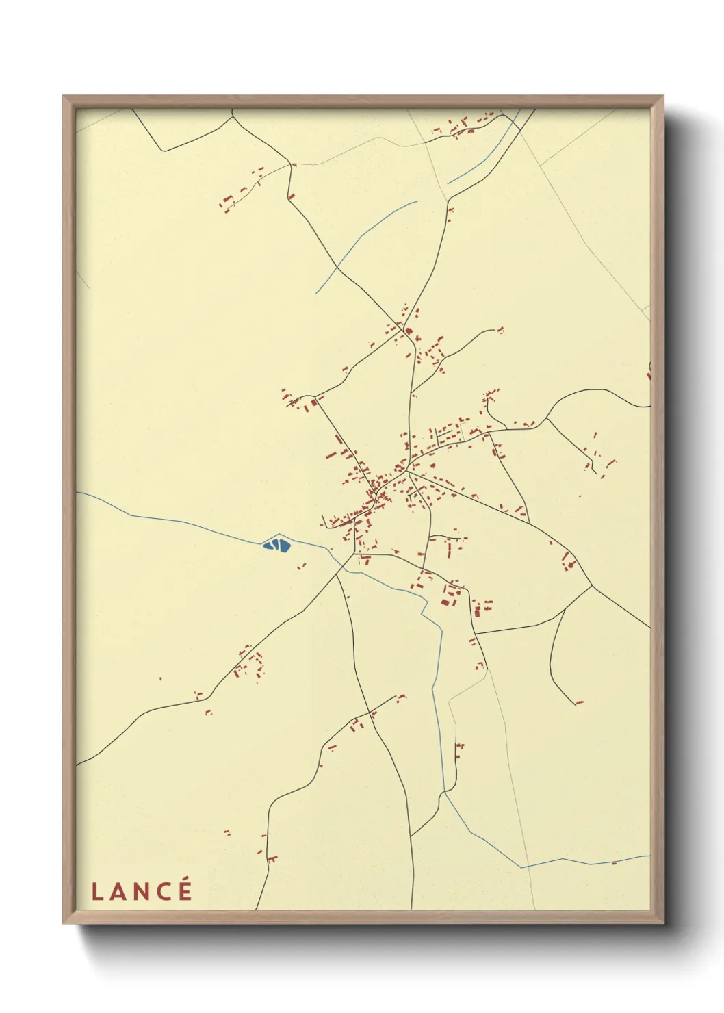 Une affiche de carte sur Lancé