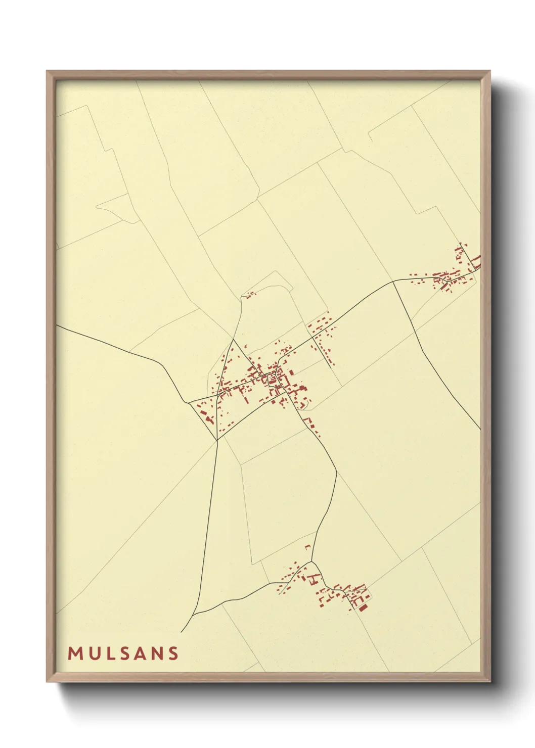 Une affiche de carte sur Mulsans